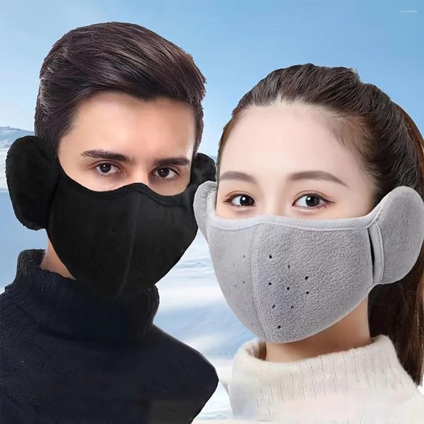 Motorradhelme 1pc-Winter Warme Gesichtsmaske mit Ohrenschützer Winddicht Radfahren Ski Frauen Männer Wandern Reiten Masken Sport Thermal Headw