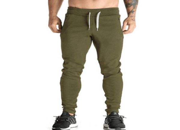 Men039s Armeegrüne Haremshose, elastische Taille mit Kordelzug, schlanke Sport-Jogginghose, lässige Jogginghose für Herren, Gesäßtaschen, lang, Tr1814721