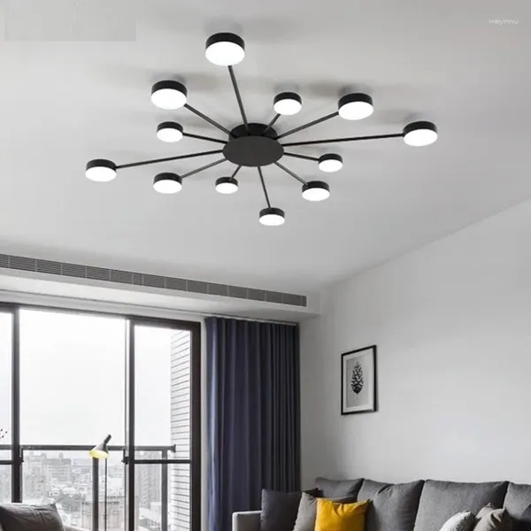 Lampadari da incasso a soffitto moderni nordici a LED per soggiorno camera da letto Home Deco lampadario lampada illuminazione di lusso