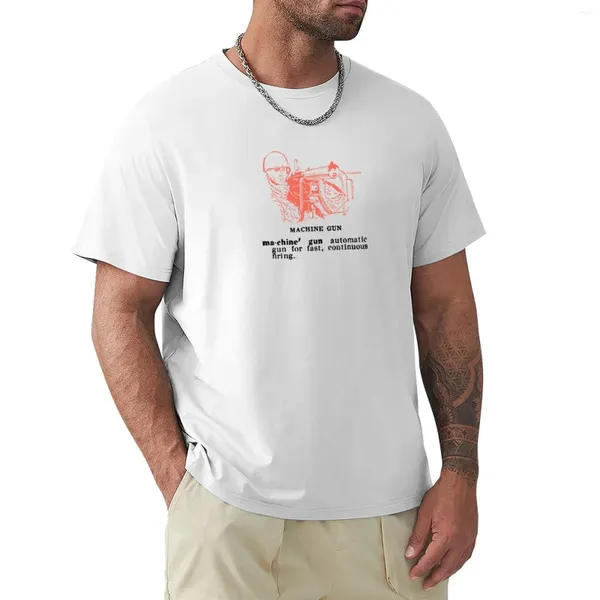 Herren Polos Maschinengewehr T-Shirt Sportfans Customs Herren T-Shirt