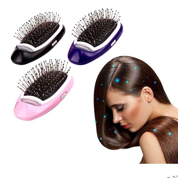 Spazzole per capelli Spazzola per capelli elettrica ionica portatile Ioni negativi Pettine per capelli Spazzola Modellante Styling Consegna a goccia Prodotti per capelli Cura dei capelli St Dhour