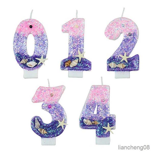 Mumlar Prenses Doğum Günü Glitter Mum Kek Topper Dekor Kız 0 1 2 3 4 5 6 7 8 9 Yıllık Düğün Tatlı Cupcake Pişirme Malzemeleri