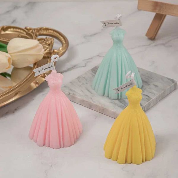 Velas de casamento perfumadas, lembrança criativa, conjunto de decoração para casa, vestido, presente de casamento