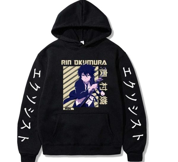 Anime Blue Exorcist Bedrucktes Herren- und Damen-Rin Okumura-Hoodie mit langen Ärmeln X06018705562