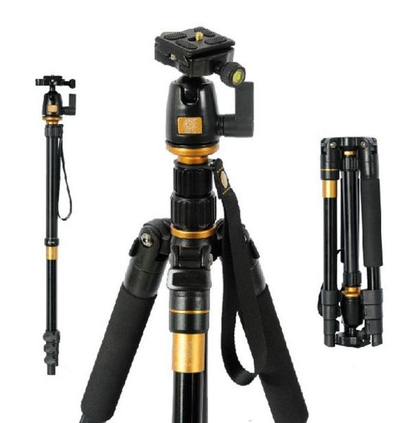 Обновленный портативный комплект монопода-штатива 2 в 1 Q555 с загрузкой 8 кг, сумка с шаровой головкой Q555 для зеркальной фотокамеры Canon Nikon Travel Ph7522113