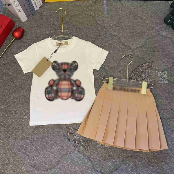 Marka Giysileri Setleri Bebek Kız Tasarımcı Elbise Çocuk Giyim Setleri Kızlar Etek Çocuk Giysileri Setleri Mektup Giysileri