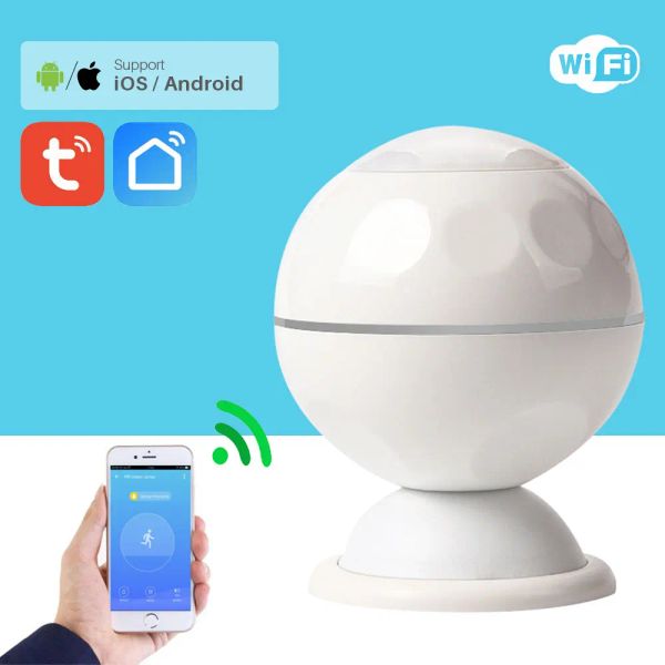 Detector wi-fi pir sensor de movimento alarme detector segurança em casa vida inteligente app controle notificação suporte tuya inteligente