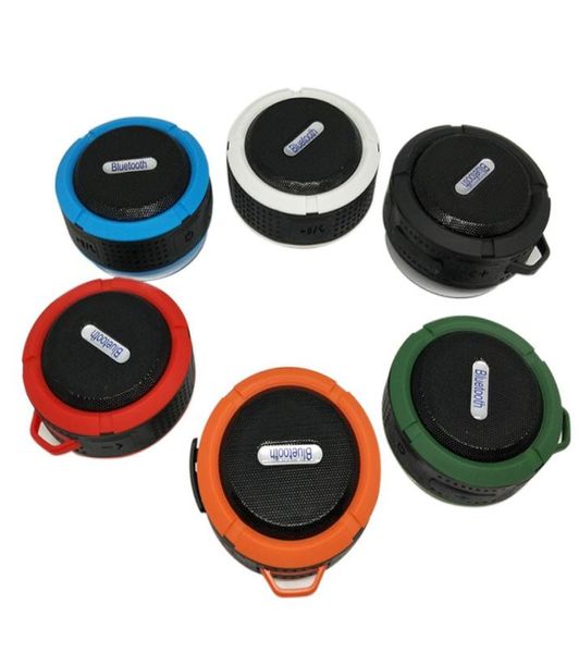 C6 Taşınabilir Kablosuz Mini Bluetooth Hoparlörler Su Geçirmez Subwoofer Ses Kutusu Hoparlör TF Kart Eller Duş Hoparlör244K9632500