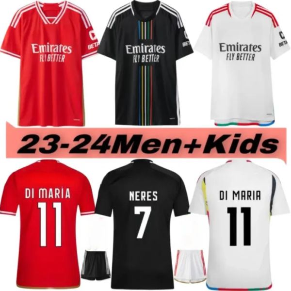 23 24 BenfiCaS Futebol Jerseys RAFA SEFEROVIC WALDSCHMIDT PIZZI RAFA G.RAMOS 2023 2024 Home Homens Crianças Kit Camisas de Futebol OTAMENDI Kokcu Di Maria