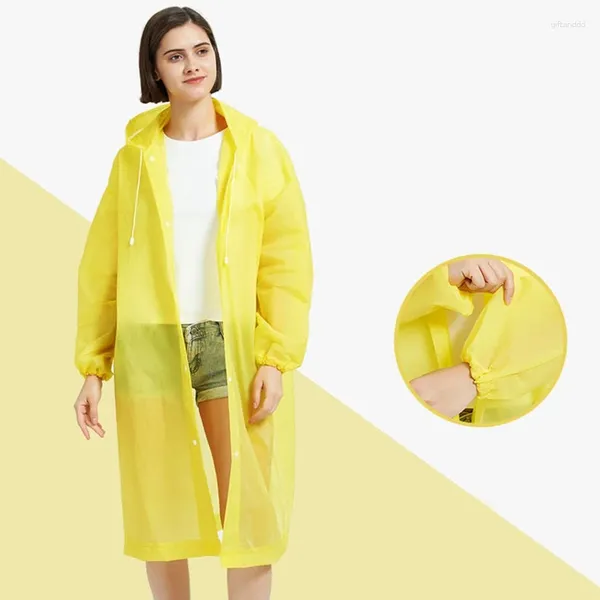 Raincoats motocicleta luz joelho-comprimento com capuz capa de chuva reutilizável casaco de chuva mulheres claro transparente para acampamento ao ar livre esportes e-bike