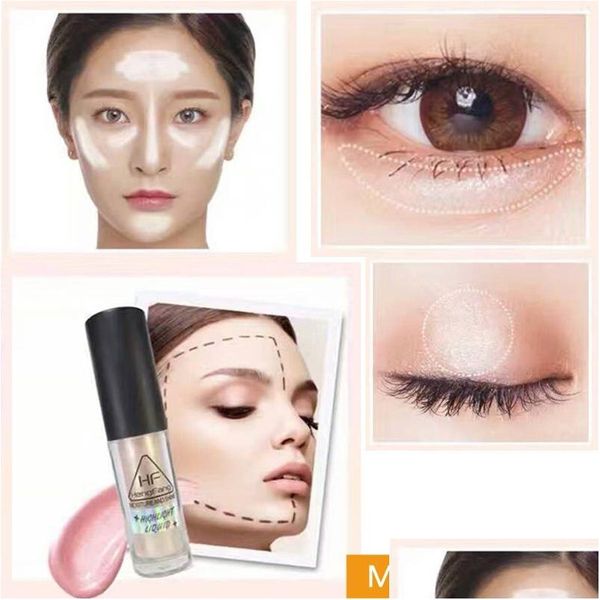 Bronzer Textmarker Heng Fang Silkworm Brighten Liquid Highlighter Moisture Shine Makeup For Face And Eyes Contouring Make Up Drop Dhcsl