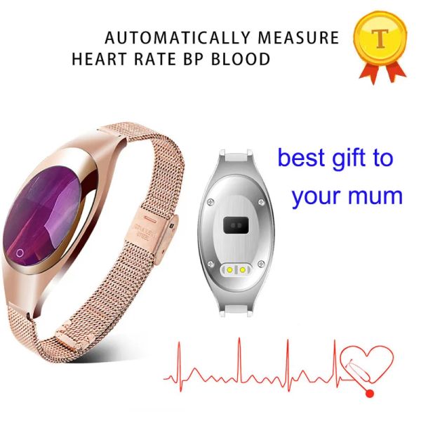 Armbänder Bestes Geschenk an Mutter Mutter Android iOS Smart Armband Bluetooth Fitness Barcelte für Frauen mit Blutdruck Herzfrequenzmess