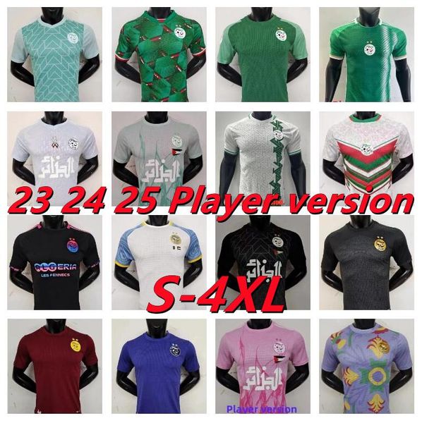 Maillot Algerie 2023 2024 2025 Jerseys de futebol Versão do jogador Argélia ATAL DELORT 23 24 25 BENNACER camisa de futebol kits MAHREZ FEGHOULI uniformes homens crianças BOUNEDJAH