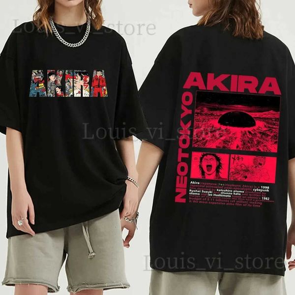 Kadın T-Shirt Japon Anime Neo Tokyo Akira T Shirt Film Bilim Kurgu Manga SHOTARO Kaneda Plus Boy Giyim% 100 Pamuk T-Shirt T240228