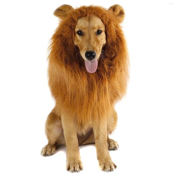Abbigliamento per cani Costume da leone per animali carino Costume da cucciolo divertente Cappello Accessori di abbigliamento peloso per Po Shoots Cospaly Party