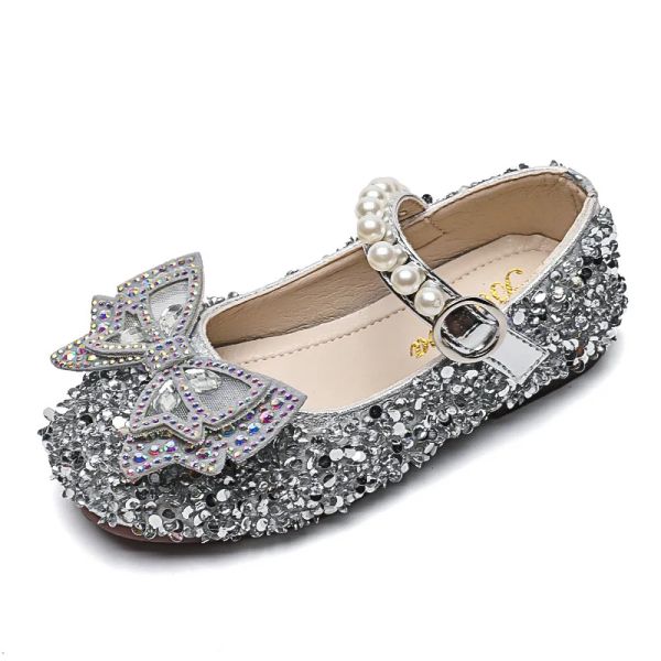 Tênis cozulma crianças sapatos casuais crianças princesa diamante pérola vestido de couro sapatos do bebê meninas sola macia sapatos de dança arco beading 2135