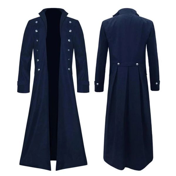 Cappotto lungo medievale da donna vintage Autunno vita sottile Maxi abito invernale in velluto Trench retrò del XIX secolo Capispalla lunga240228