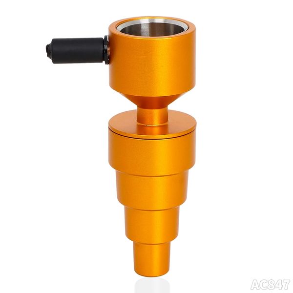 27mm eklem Metal Yuvarlak Yuvarlak Kase Yağ Toplayıcı Shisha Kafa Kömür Slaytları Bongs Kaseler Huni Teçhizat Kuvars Tırnak Erkek Kadın Bitki Sigara Tutucu Su