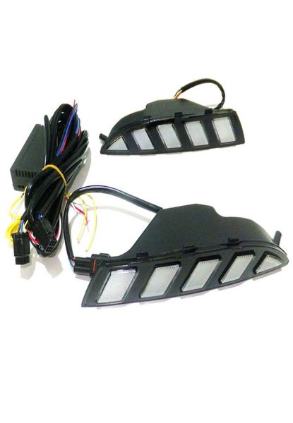 Caso de luzes diurnas led para vw scirocco 200814 led 6000k branco drl gelo azul noite drl amarelo streamer sinais volta 2129910