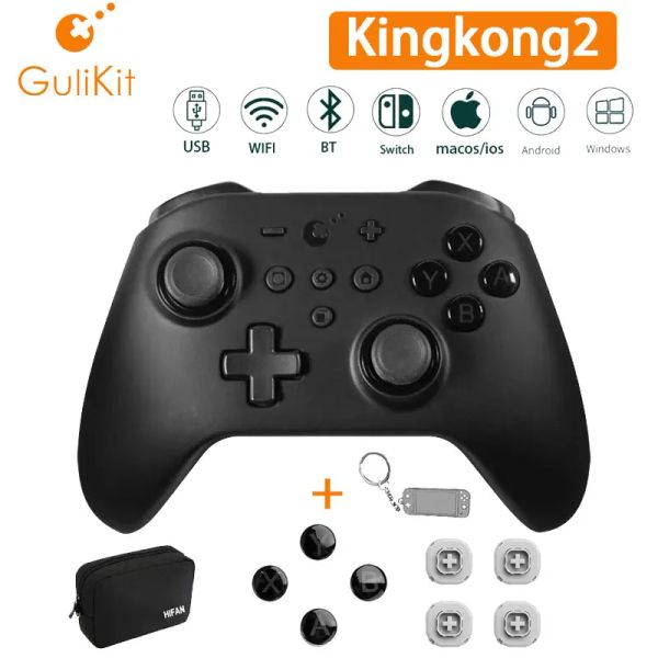 Gamepads Gulikit KingKong2 Wireless Bluetooth Controller Gamepad für Nintend NS Switch Spielkonsole mit USBC Datenkabel Kunststoffgehäuse