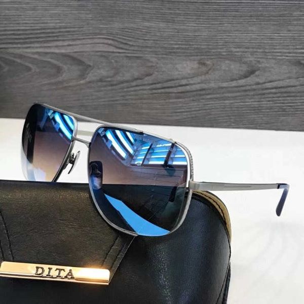 2024 neue schwarz-weiße Dita-Vollrahmenbrille für Herren und Damen mit Diamantenbesatz, dekorativen Steinen und Metalldrahtrahmen aus 18-karätigem Gold.