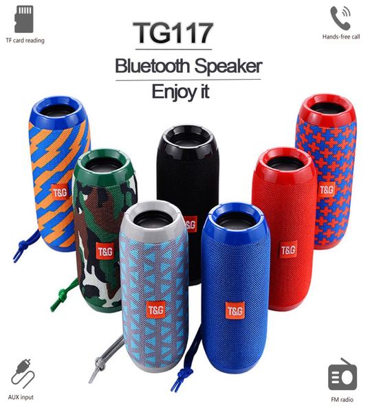 Tg117 coluna ao ar livre à prova dwireless água portátil sem fio bluetooth alto-falante soundbar suporte tf rádio fm altavoce bluetooth alto-falante8755141