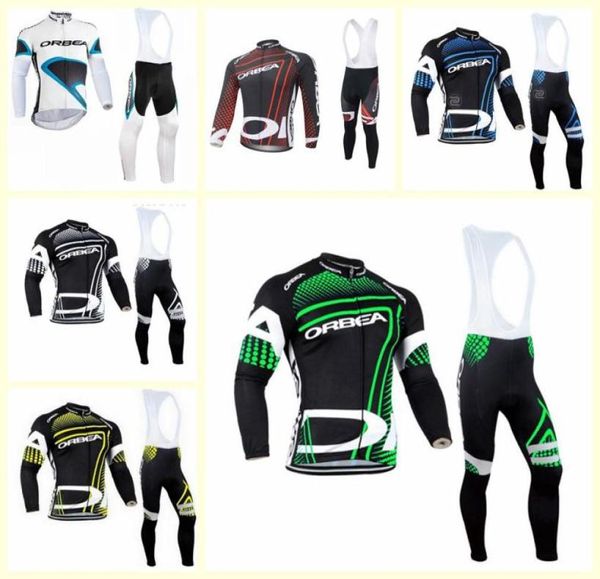 ORBEA Team Cycling Langarm-Trikot-Trägerhosen-Sets Fahrradbekleidung Ropa Ciclismo Sport Uniformes U1209139740081