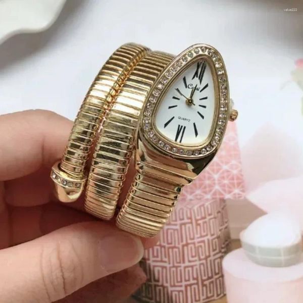 Orologi da polso Serpentine Quarzo Orologio da donna Bracciale in acciaio inossidabile Moda Oro Orologi da donna Orologio Orologio da polso di lusso di alta qualità