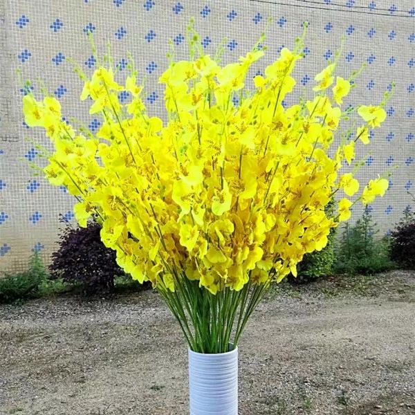 Декоративные цветы, имитирующие желтую орхидею Вэньсинь, фаленопсис, украшение для дома, искусственный цветок, растение