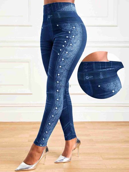 Damen-Hosen, Caprihosen, Damen-Leggings, Yoga-Hosen, dünne Jeans-Imitat, Bauchstraffung, Hüfte, hohe Taille, Yoga-Gymnastik, Übung, Laufhose