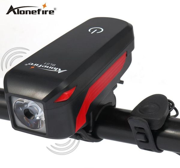 Alonefire bicicleta luz cabeça lanterna led com sino luces ciclo lâmpada ao ar livre mtb estrada ciclismo farol alto-falante bicicleta led light8221643