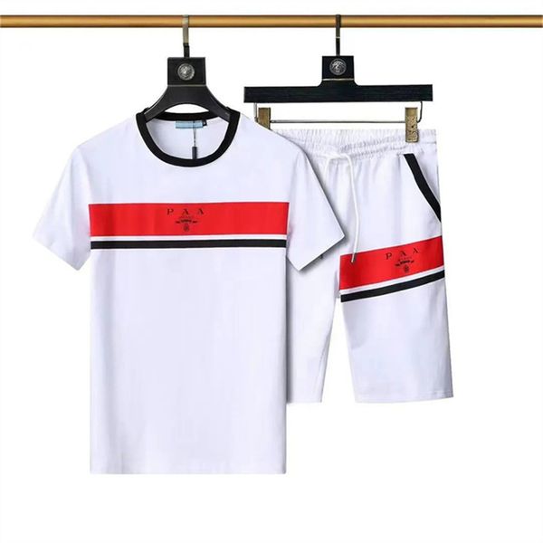 Mens Designer Tracksuits Plus Boyut 3xl Lüks İki Parçalı Set 2024 Sonbahar Marka Baskılı Kıyafetler Pamuk Karışımı Kısa Kollu Polo T-Shirt ve Şort Spor Takım