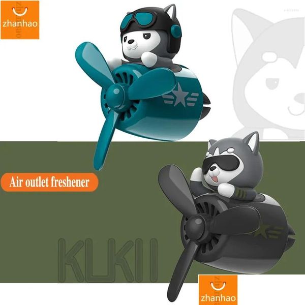 Carro ambientador husky urso piloto saída hélice rotativa acessórios interiores mulheres por difusor aromatizante drop delivery mobiles dh4nc