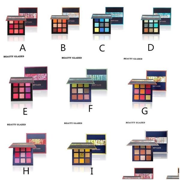 Lidschatten 9-Farben-Lidschatten-Palette Neuer Lidschatten mit Mticolor-Platte 10 Auswahlmöglichkeiten Drop-Lieferung Gesundheit Schönheit Make-up Augen Dh8Fx