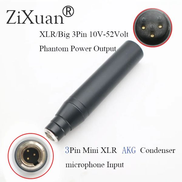 Аксессуары Высококачественный TA4F 3PIN/4PIN MINI XLR до 3PIN Мужской XLR для AKG SHURE Condenser Microphone Phantom Power 48V Адаптер