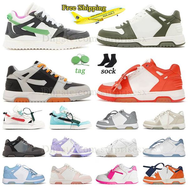 Frete Grátis DHgate Fora do Escritório Sneaker Mens Mulheres Sapatos Casuais Designer Offes Low-Top Andando Camurça Esponja Couro OOO Mid Top Runners Plataforma Treinadores Sapatilhas