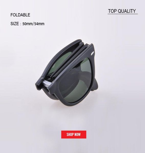 2019 New top quality vintage square Foldable Folding Sunglasses Mens Womens Retro Vintage Sun Glasses Outdoor Driving designer uv45242844