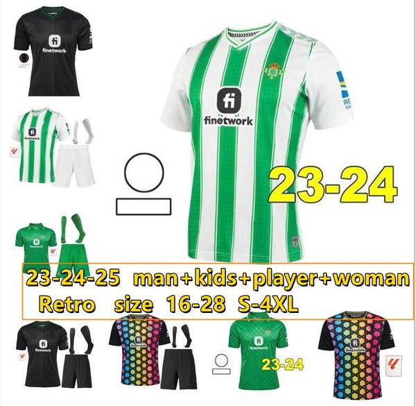 2023 2024 vero Betis ISCO maglie da calcio 23 24 JOAQUIN FEKIR B.IGLESIAS CANALES WILLIAN J Camicia WILLIAM CAMARASA JUANMI VICTOR RUIZ PAUL AITOR R. Uniforme da calcio 4XL