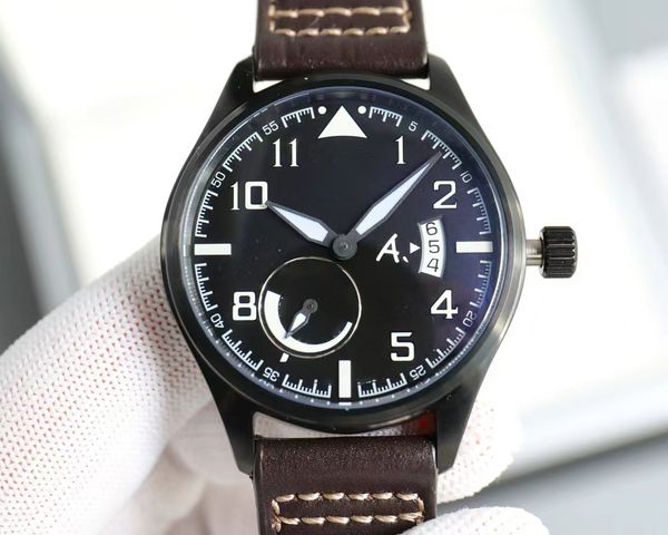 IwCity Mens Watch Luxury Menwatch Big Pilot Uhren hochwertige automatische mechanische Uhren Super Luminous Date Watchmen Lederband Montre Pilot Luxe GK6Z 805