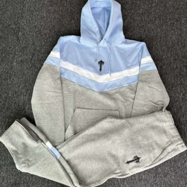 2024 Herren Trainingsanzüge Mode Frauen Sweatshirts Top Qualität Gestickte Trapstar Anzüge Hoodies Jogging Hosen V-Streifen Kapuzenanzug Männer Straße 999ttt