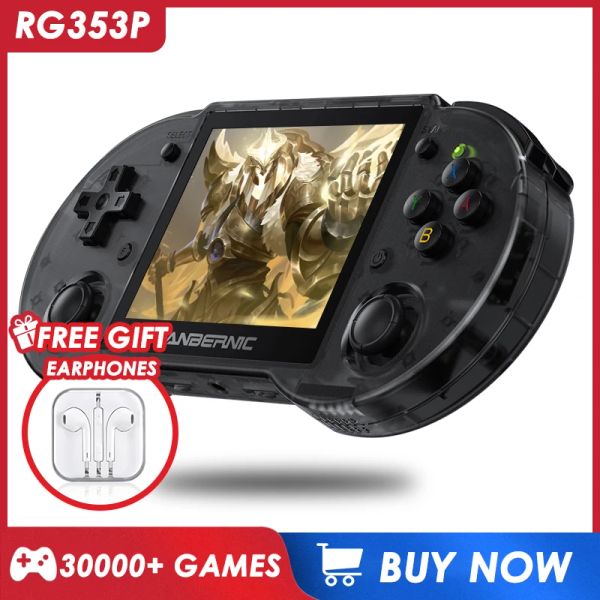 Jogadores Anbernic RG353P Retro Handheld Video Game Console 3.5 polegadas IPS Touch Screen Android Linux Dual OS Suporte HDMI 5G Wifi Console