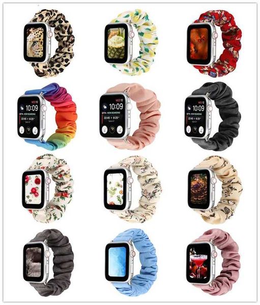 Designer für Apple Watch Serie 6 5 4 3 2 1 SE Soft Scrunchie Casual Band Armbanduhr Armband DesignerZM50ZM50
