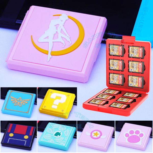 Case Case Case Game Card per Nintend Switch Animal Crossing New Horizons SD Cards Pink Shell Storage Box per Nintendo Switch/Lite