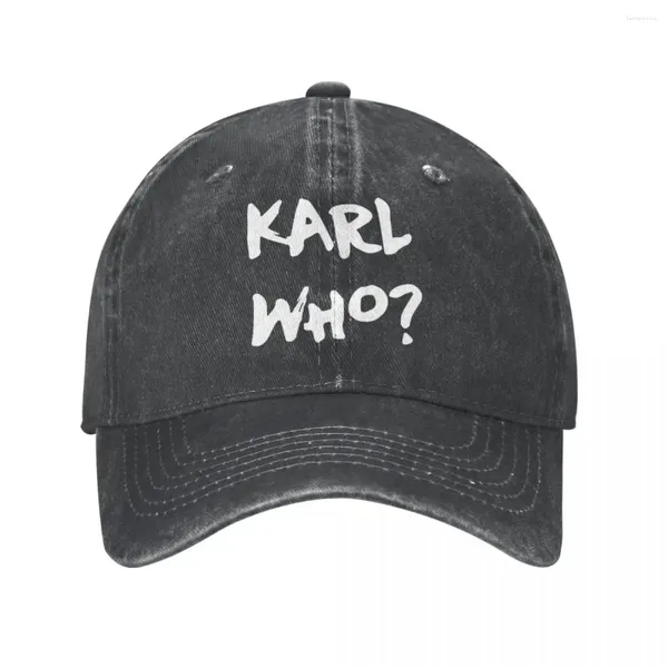 Ball Caps Karl Who Slogan Männer Frauen Baseball Swag Distressed Denim Hut Vintage Outdoor-Aktivitäten Snapback Cap