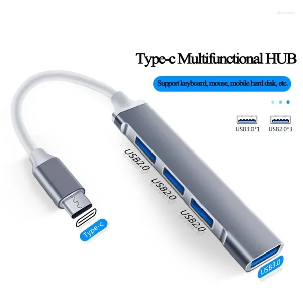 Многопортовый USB-концентратор 3,0, док-станция-переключатель 4 в 1, разъем типа C, адаптер для ноутбука, док-станция, разветвитель