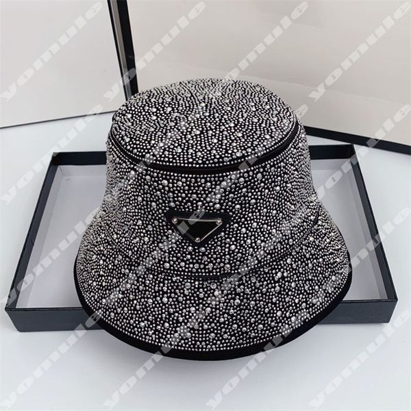 Designer di lusso Cappello a secchiello Casquette Cappelli a tesa larga con diamanti per uomo Cappelli aderenti Designer Berretto Moda Street Hat Donna Resort Cappellini per feste 242284BF