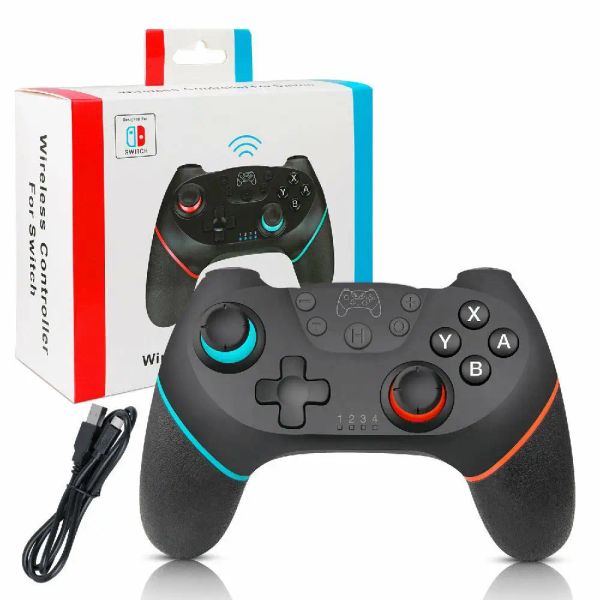 GamePads Switch Pro Controller Wireless Bluetooth GamePad Joystick per Nintend Switch Console Pro Host con impugnatura da gioco di vibrazione 6axis