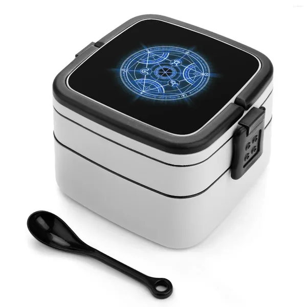 Geschirr Human Transmutation Circle Bento Box Mittagessen Thermobehälter 2-lagig gesund Fullmetal Alchemist Fma Full Metal