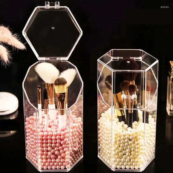 Pennelli per trucco Porta pennelli Organizer Matita cosmetica Rossetto Contenitore da scrivania Scatola portaoggetti da tavolo