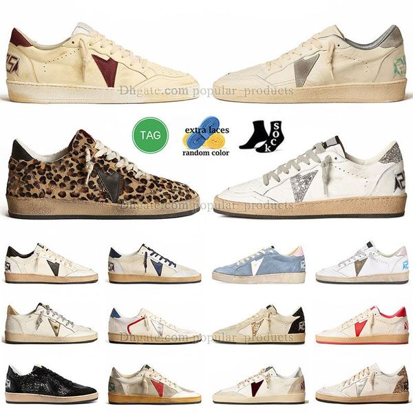 Designer Golden Scarpe casual Donna Ballstar Nuovo 2024 Ball Star Scarpe di lusso Italia Scarpe da ginnastica di marca Paillettes All Stars Famose Do Old Dirty Scarpe da ginnastica in vera pelle Dhgates